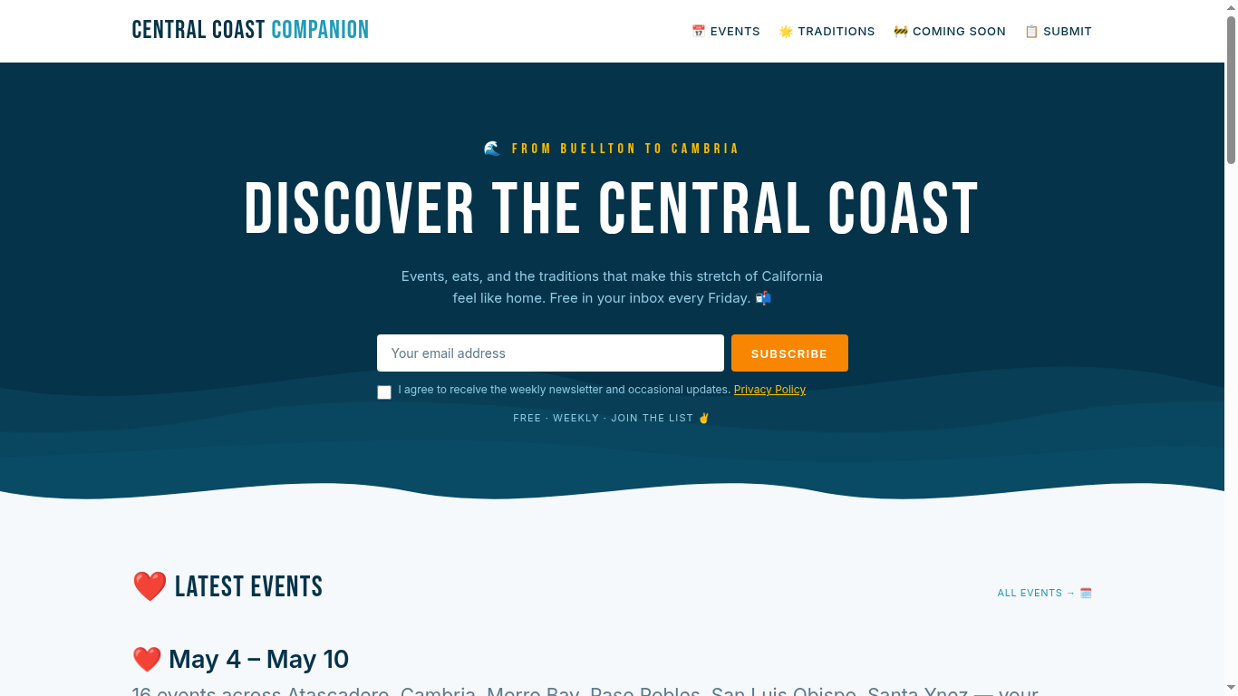 Central Coast Companion — the AI newsletter